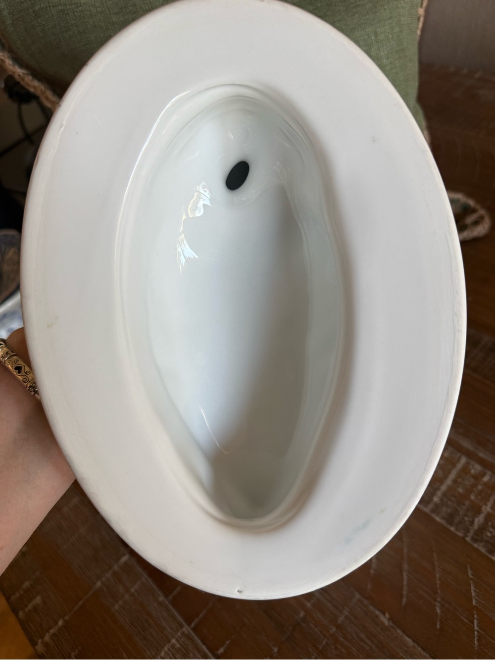 Cordon Bleu White Floral Porcelain Covered Dove Dish- Microwave and oven proof. - Picture 5 of 6